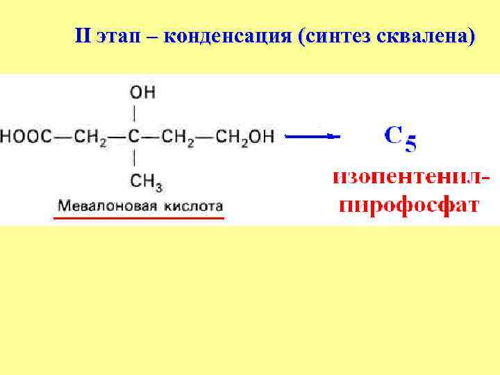 II этап – конденсация (синтез сквалена) 