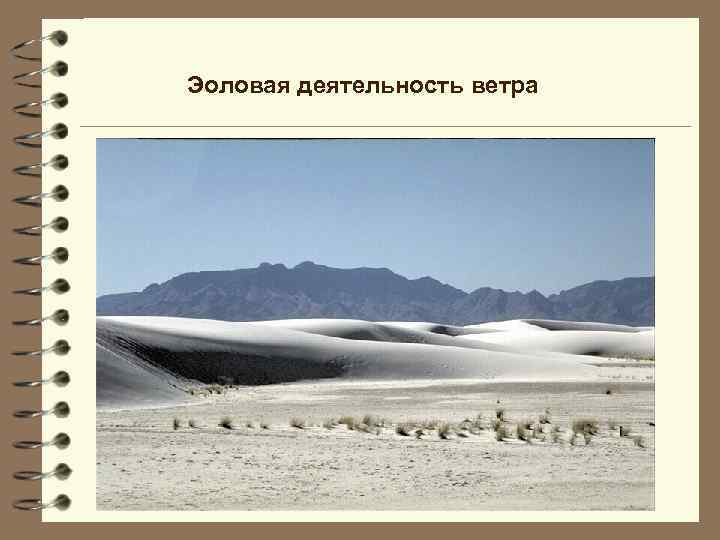 Эоловая деятельность ветра 
