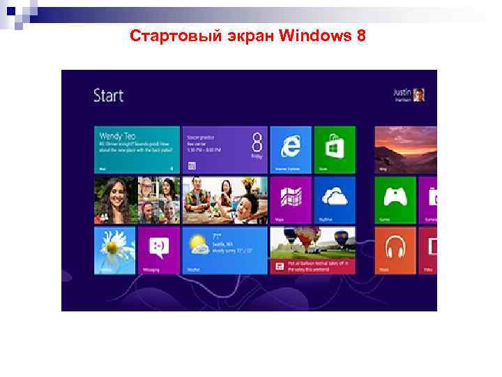 Стартовый экран Windows 8 