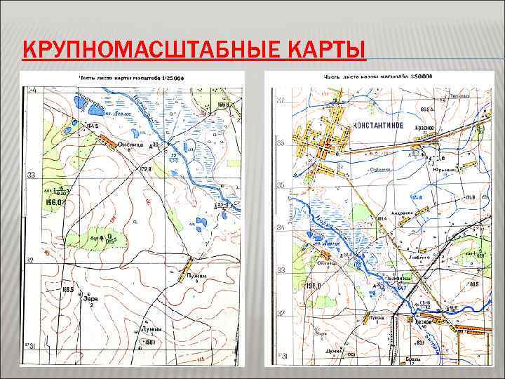 КРУПНОМАСШТАБНЫЕ КАРТЫ 