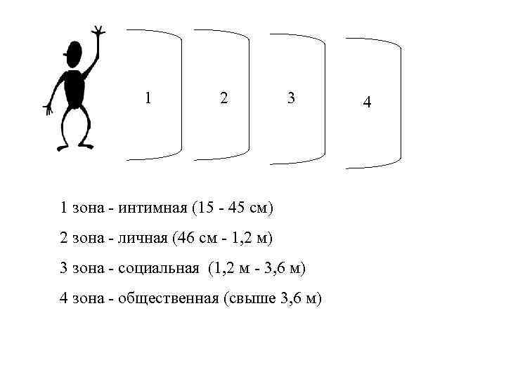 1 2 3 1 зона - интимная (15 - 45 см) 2 зона -