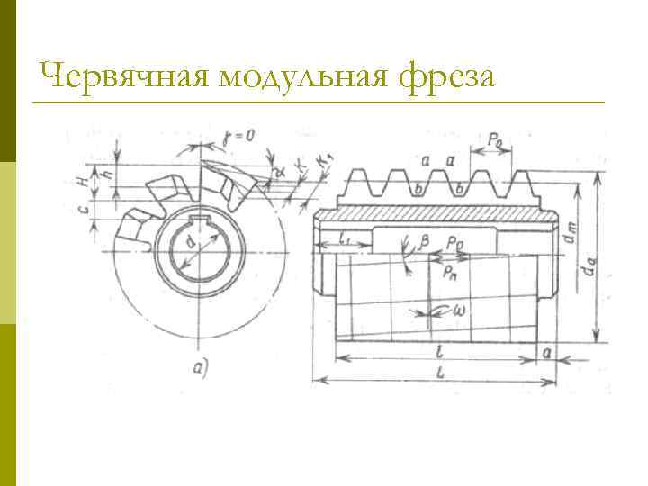 Червячная модульная фреза 