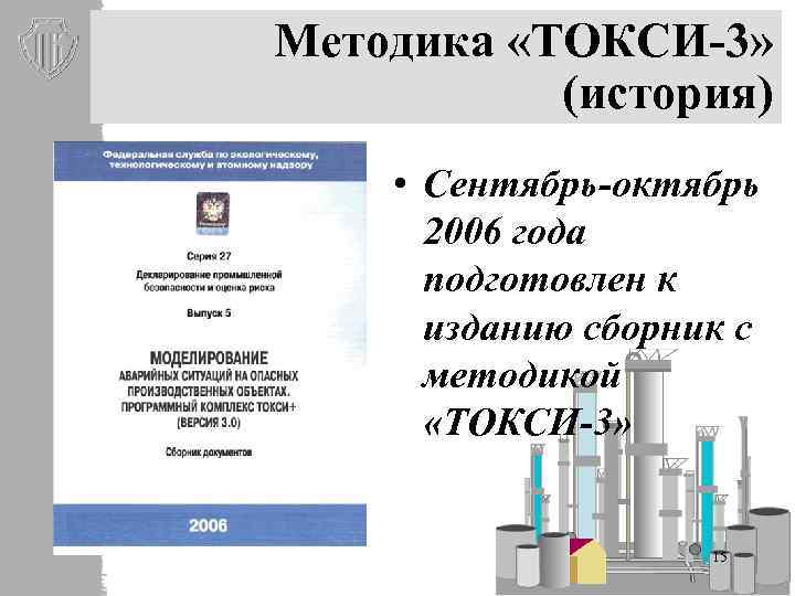 Методика «ТОКСИ-3» (история) • Сентябрь-октябрь 2006 года подготовлен к изданию сборник с методикой «ТОКСИ-3»