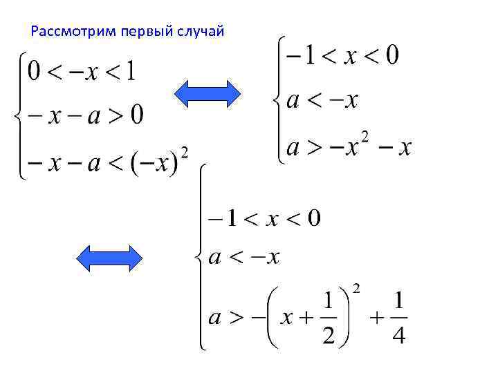 Рассмотрим первый случай 