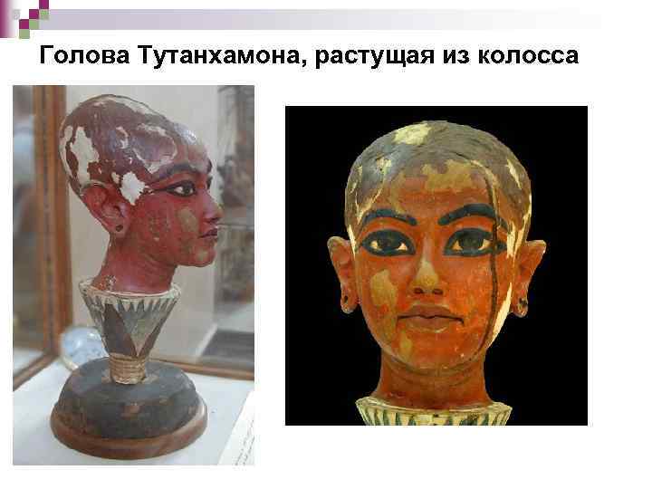Голова Тутанхамона, растущая из колосса 