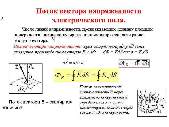 Поток напряженности единица измерения. Поток вектора напряженности. Единицы потока вектора напряженности.