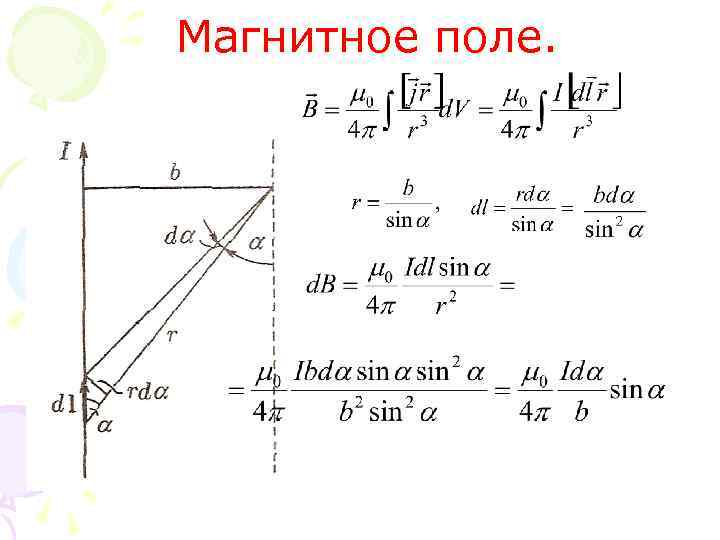 Магнитное поле. Поле прямого тока 