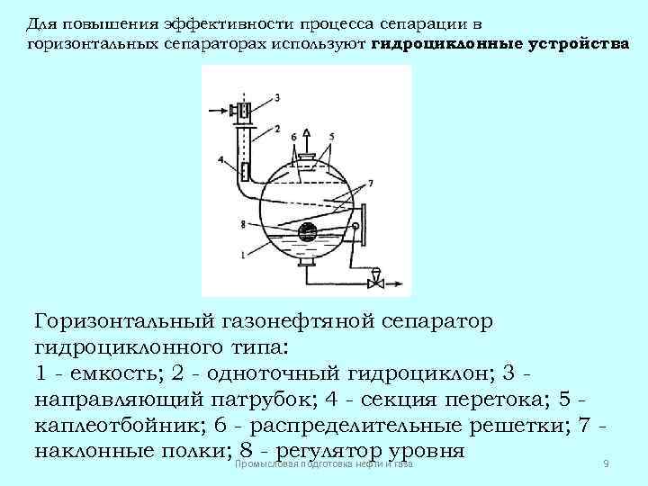 Сепаратор нефти схема