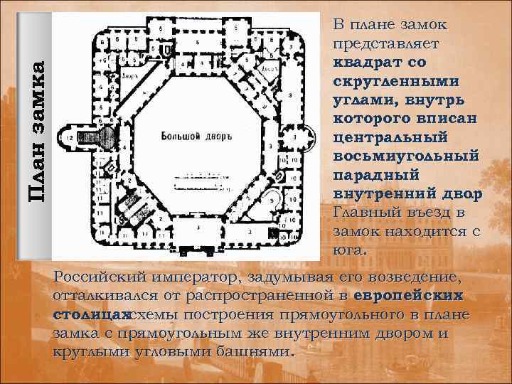 План михайловского замка при павле 1