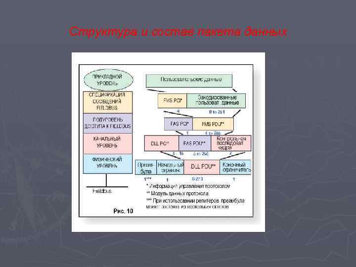 Структура и состав пакета данных 