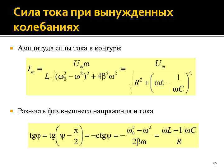 Амплитуда тока в контуре равна