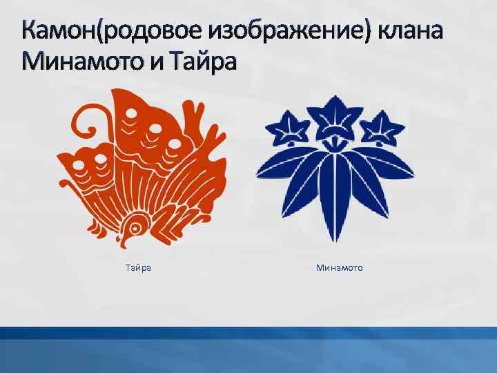 Камон(родовое изображение) клана Минамото и Тайра Минамото 
