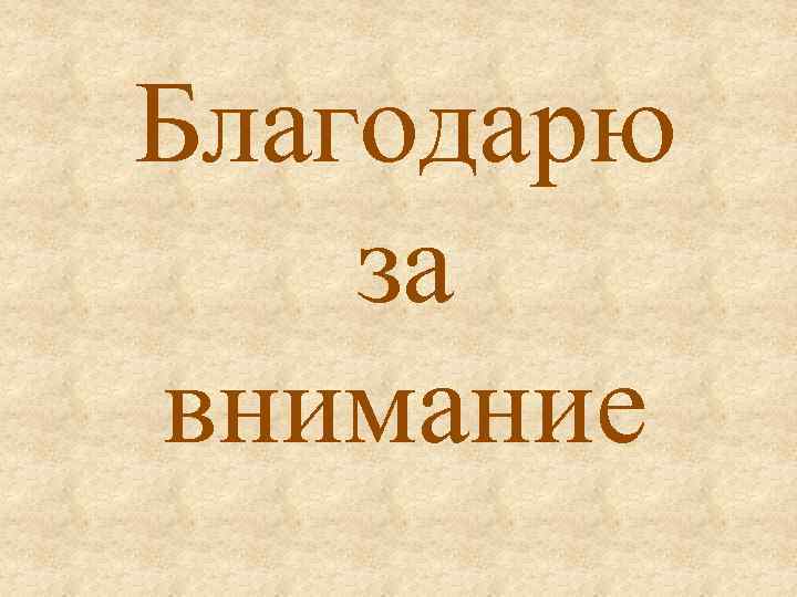 Благодарю за внимание 