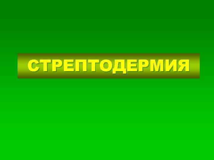 СТРЕПТОДЕРМИЯ 