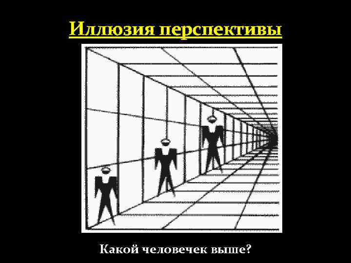 Иллюзия перспективы Какой человечек выше? 