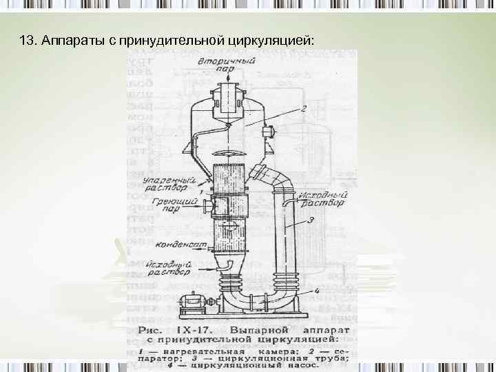13. Аппараты с принудительной циркуляцией: 