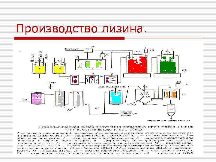 Технологическая схема производства лизина