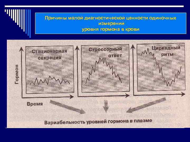 Причины малой диагностической ценности одиночных измерений уровня гормона в крови 