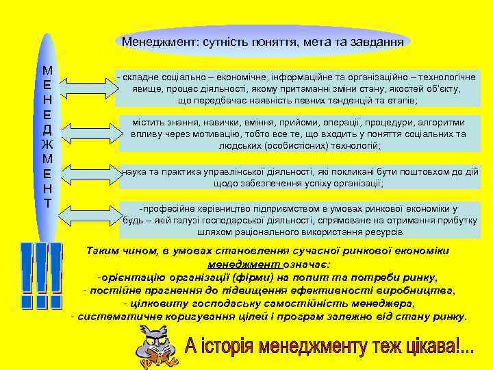 Менеджмент: сутність поняття, мета та завдання М Е Н Е Д Ж М Е