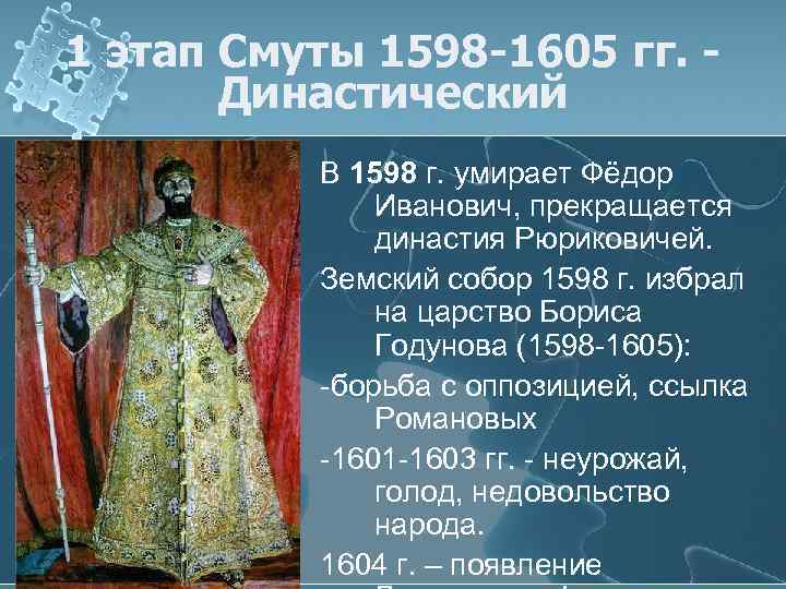 Возвращение балтийского побережья при федоре ивановиче. 1598-1605 Смута. Первый этап смуты (1598-1605). Этапы смутного времени.