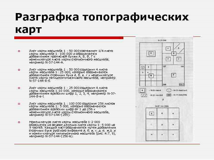 Разграфка номенклатура и внешнее оформление листов топографических карт и планов