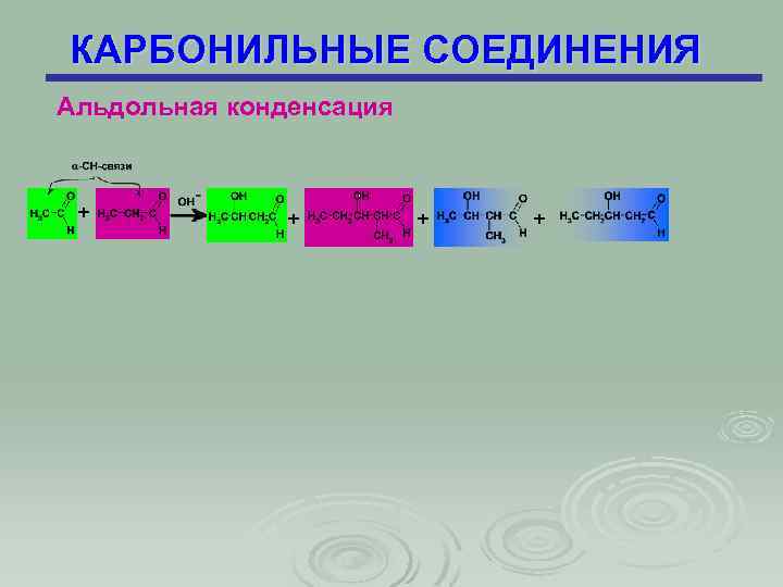 КАРБОНИЛЬНЫЕ СОЕДИНЕНИЯ Альдольная конденсация 