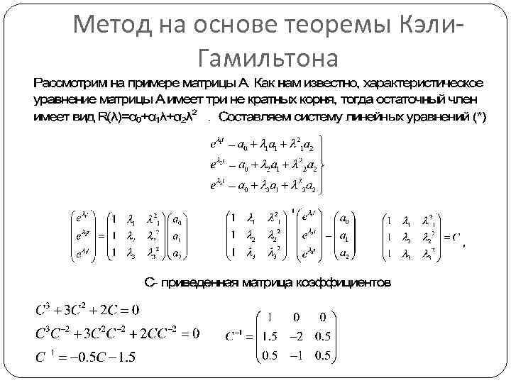 Теорема гамильтона кэли