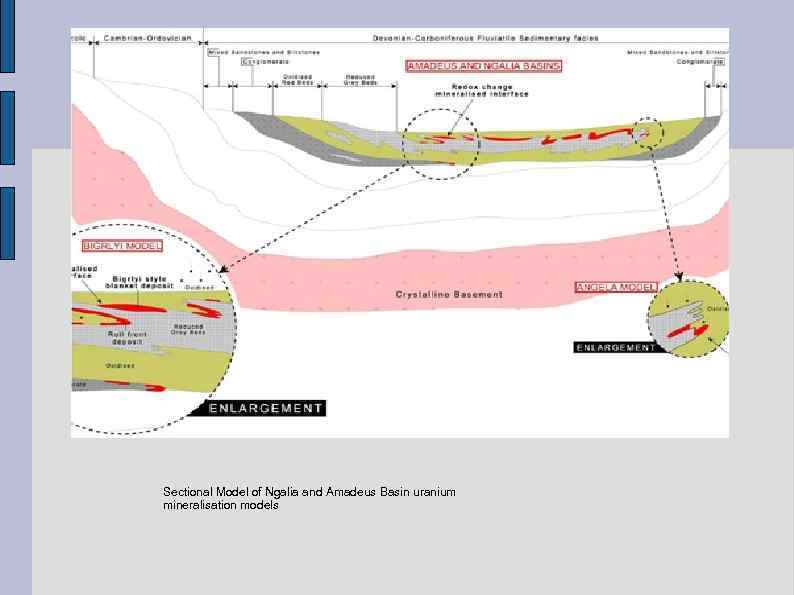 Sectional Model of Ngalia and Amadeus Basin uranium mineralisation models 