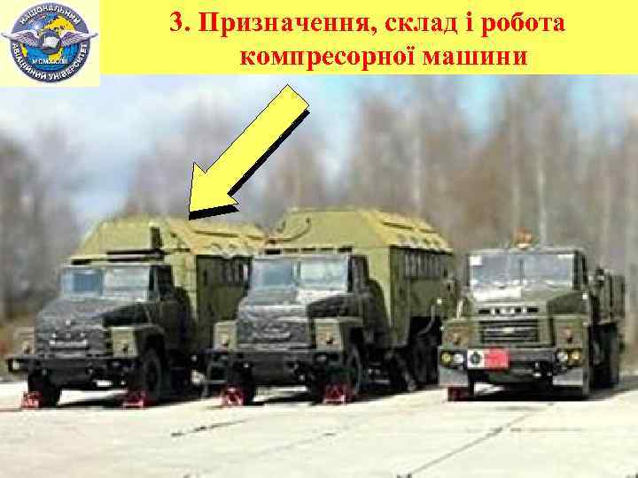 3. Призначення, склад і робота компресорної машини 