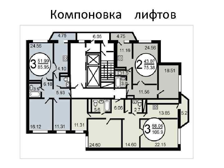 Компоновка лифтов 