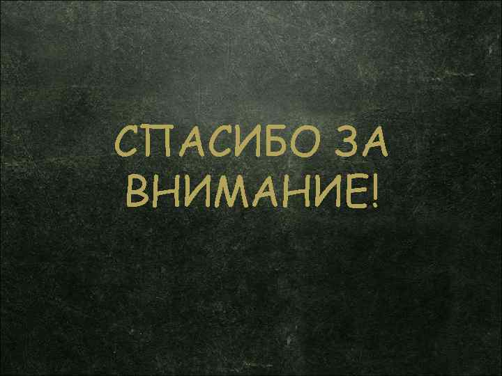 СПАСИБО ЗА ВНИМАНИЕ! 
