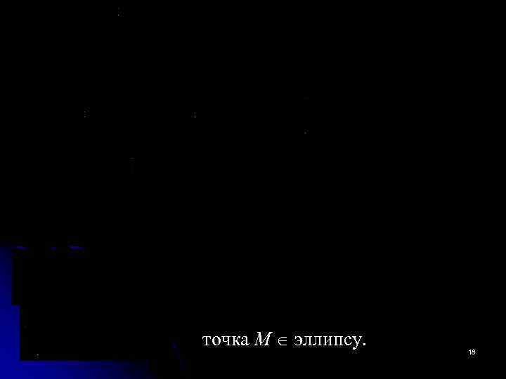 точка M эллипсу. 18 
