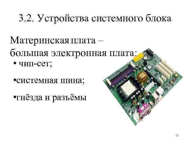 Системный блок материнская плата. 7 Состав системного блока: материнская плата. Характеристика пяти крупных электронных блоков. Центральное устройство для системной шины Bticino hd4695. Входит ли чип сет в состав системного бока?.