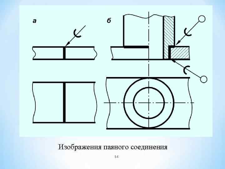 Изображения паяного соединения 14 