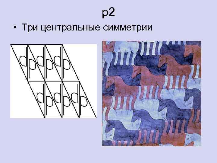 p 2 • Три центральные симметрии 