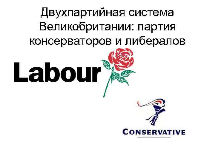 Двухпартийная система Великобритании: партия консерваторов и либералов 