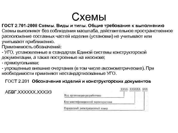 Схемы ГОСТ 2. 701 -2008 Схемы. Виды и типы. Общие требования к выполнению Схемы