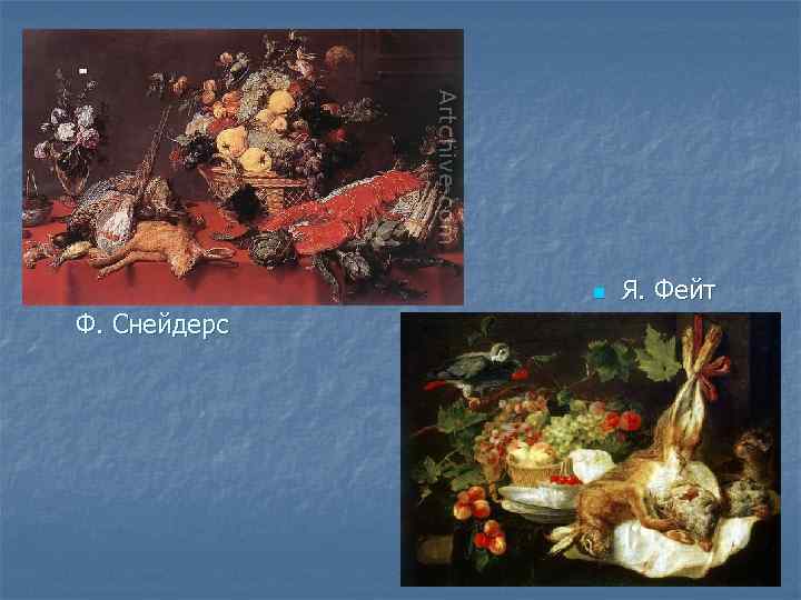 n Ф. Снейдерс Я. Фейт 