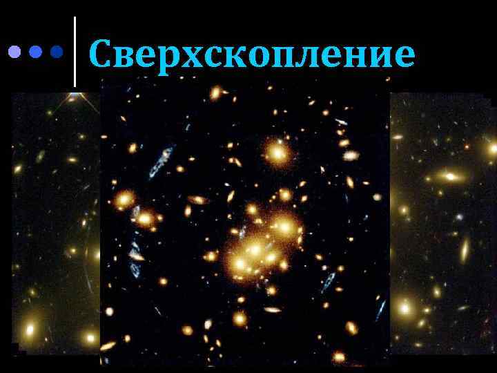 Сверхскопление галактик включает в себя множество галактик и является самым крупным объектом во Вселенной.