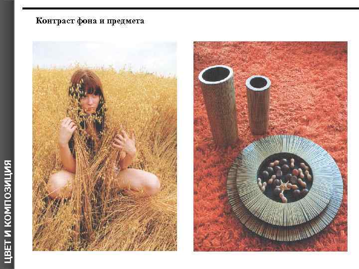 ЦВЕТ И КОМПОЗИЦИЯ Контраст фона и предмета 