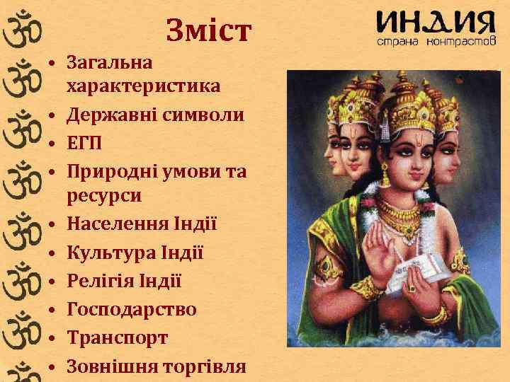 Зміст • Загальна характеристика • Державні символи • ЕГП • Природні умови та ресурси