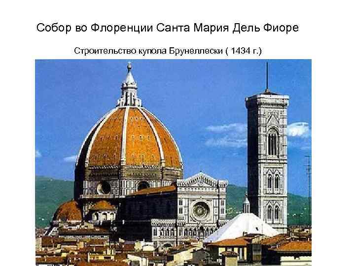 Собор во Флоренции Санта Мария Дель Фиоре Строительство купола Брунеллески ( 1434 г. )