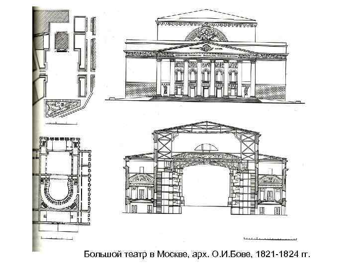 Большой театр в Москве, арх. О. И. Бове, 1821 -1824 гг. 