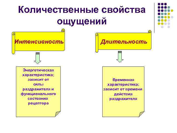 Свойства ощущений качество интенсивность