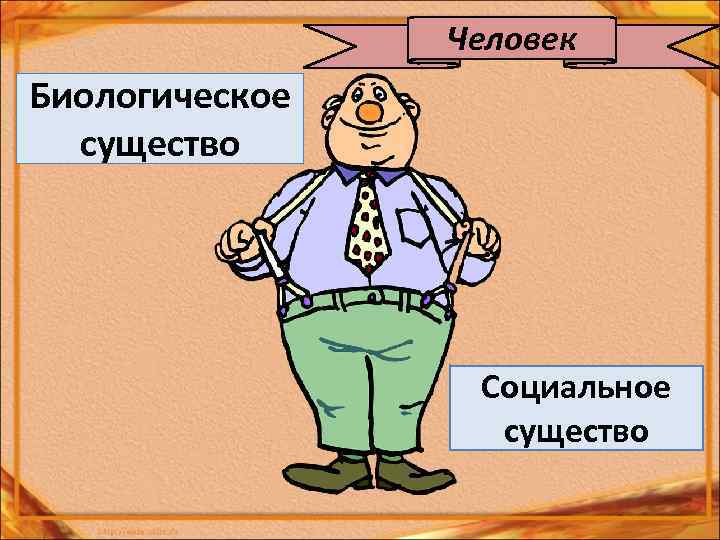 Человек Биологическое существо Социальное существо 