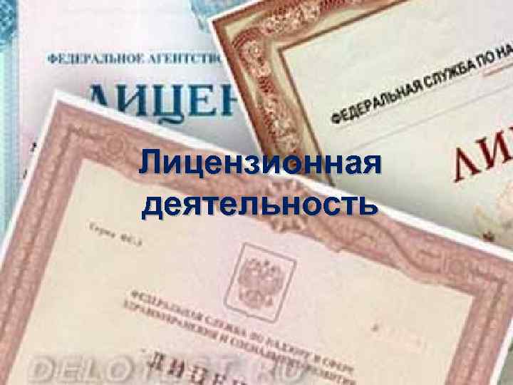 Лицензионная деятельность 
