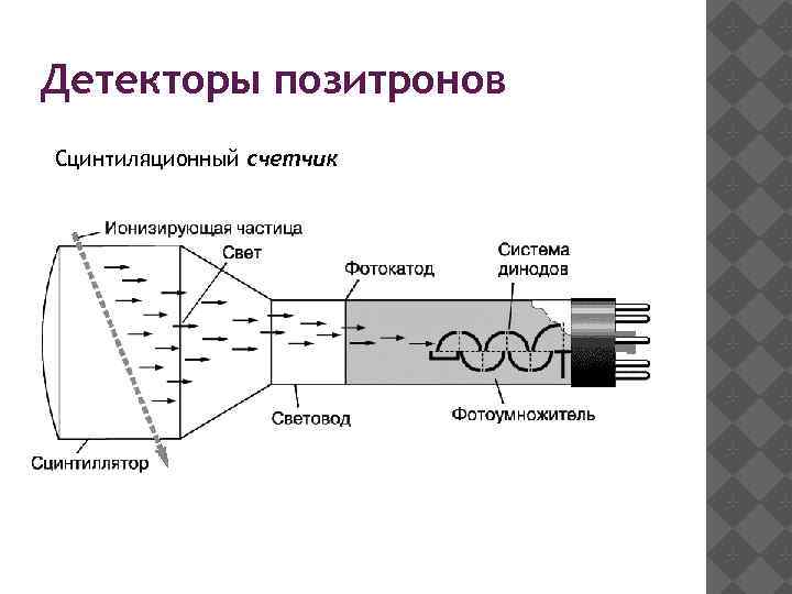 Детекторы позитронов Сцинтиляционный счетчик 