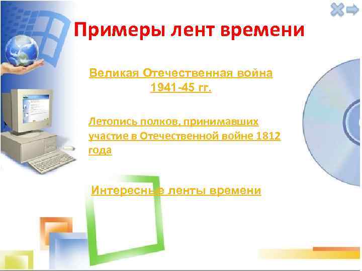 Примеры лент времени Великая Отечественная война 1941 -45 гг. Летопись полков, принимавших участие в