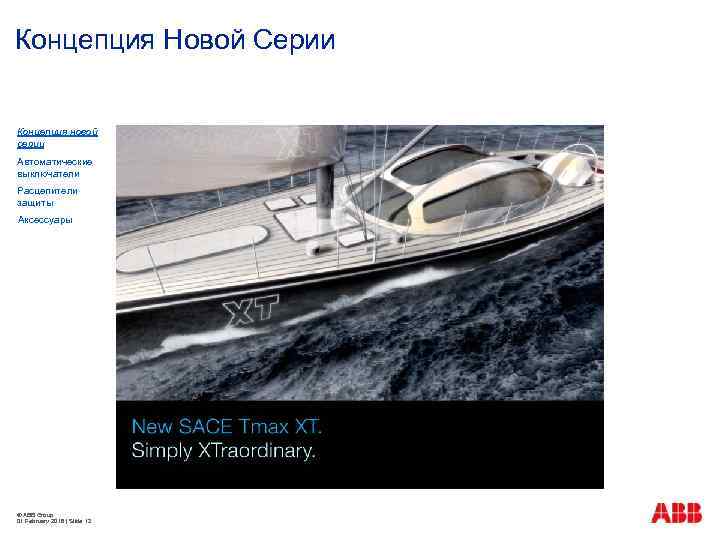Концепция Новой Серии Концепция новой серии Автоматические выключатели Расцепители защиты Аксессуары © ABB Group