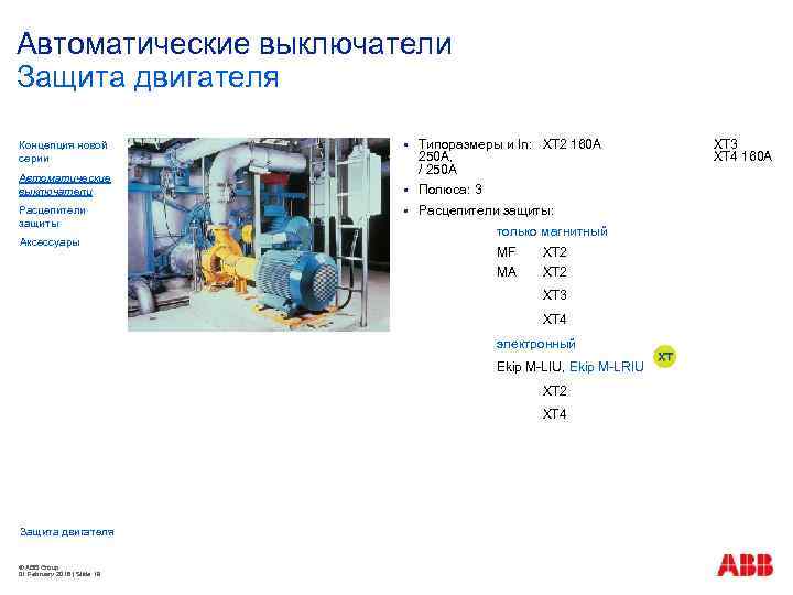Автоматические выключатели Защита двигателя Концепция новой серии Автоматические выключатели Расцепители защиты Аксессуары § Типоразмеры